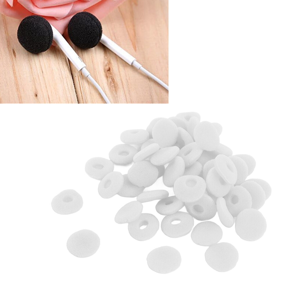 50Pcs 15Mm Sponge Earbuds Covers Replacement Tips For Mp3 Mp4 Tablets White 4151358840230