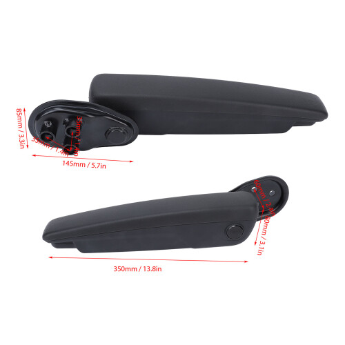 Adjustable RV Seat Armrest 0‑120 Foldable Black Heavy Duty Mount 1