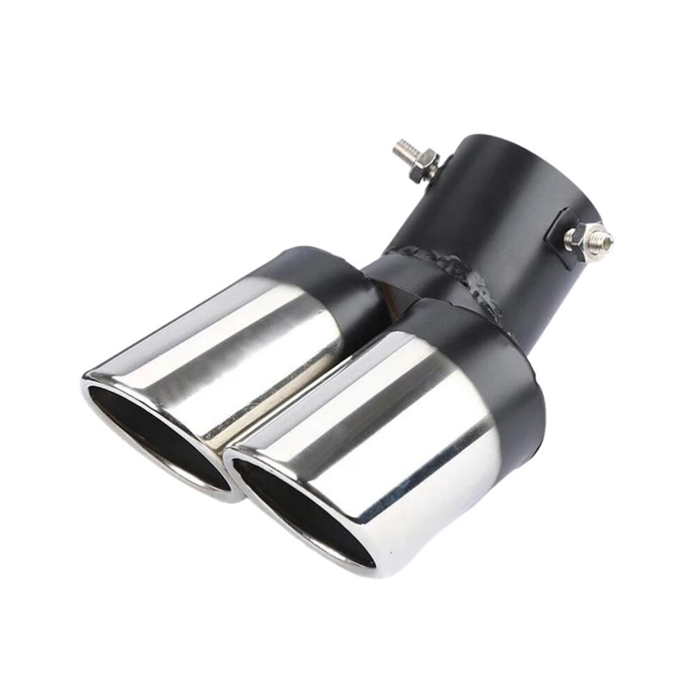 Exhaust Muffler Tip 2.5 Inch Inlet Stainless Steel Chrome Trim Bevel For Most Cars Silver 9067246585686