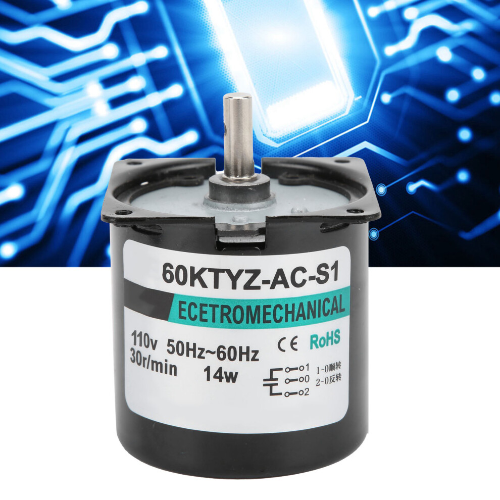 14W Ac Synchronous Motor 30Rpm 2Way High Torsion Central Shaft 8471358846978