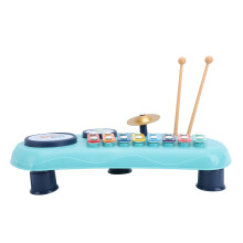 Pianoforte giocattolo blu con battito a mano, apprendimento portatile