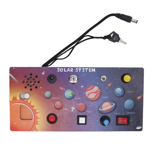 Solid Wood Toddler Sensory Board Solar System Early Education Toy 2