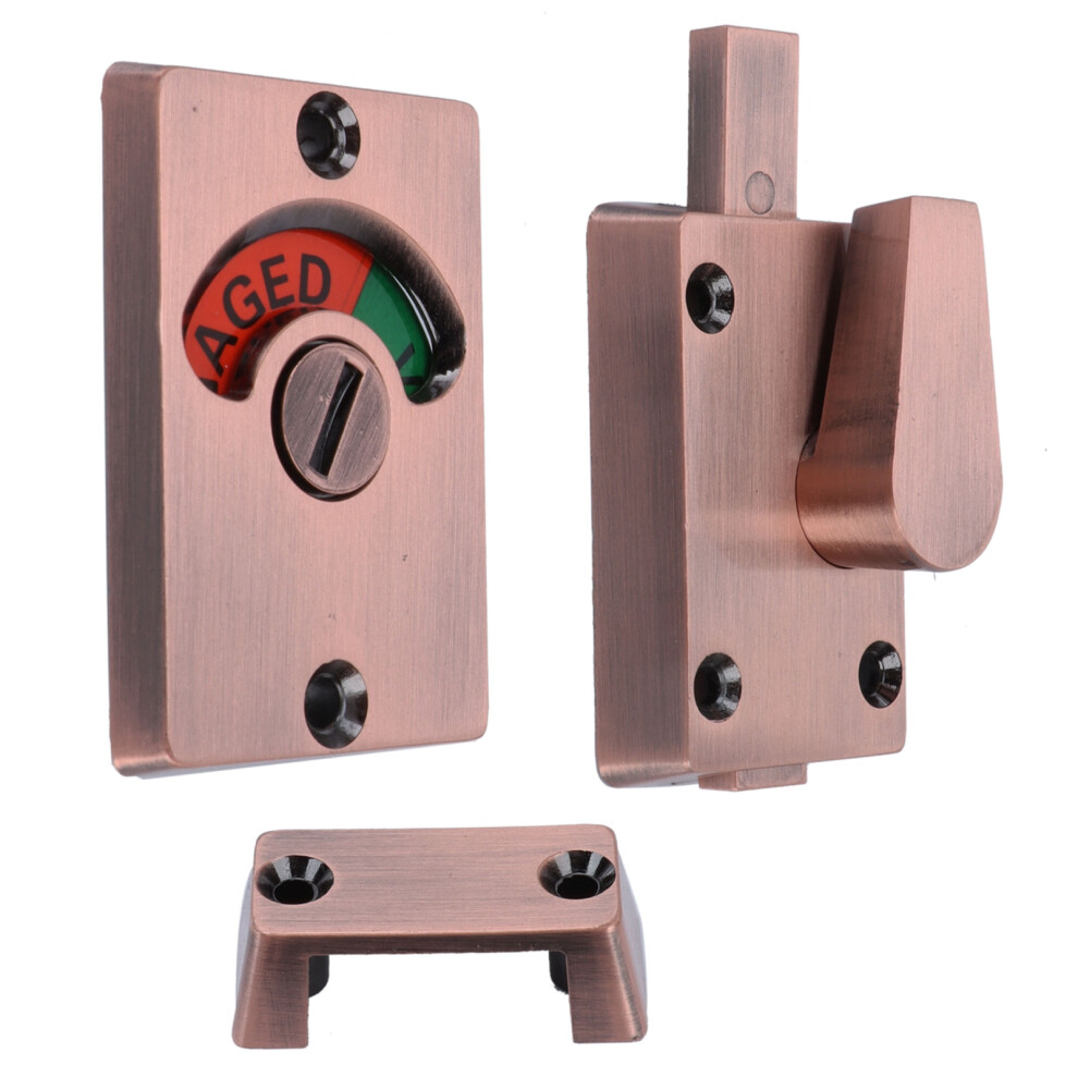 Wear-Resistant Bolt Lock For Restroom Partitions With Occupancy Indicator 8451358849018
