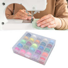 25 Stück assortiertes vorgefädtes Spulenfaden-Set mit Aufbewahrungsbox, 25 Farben