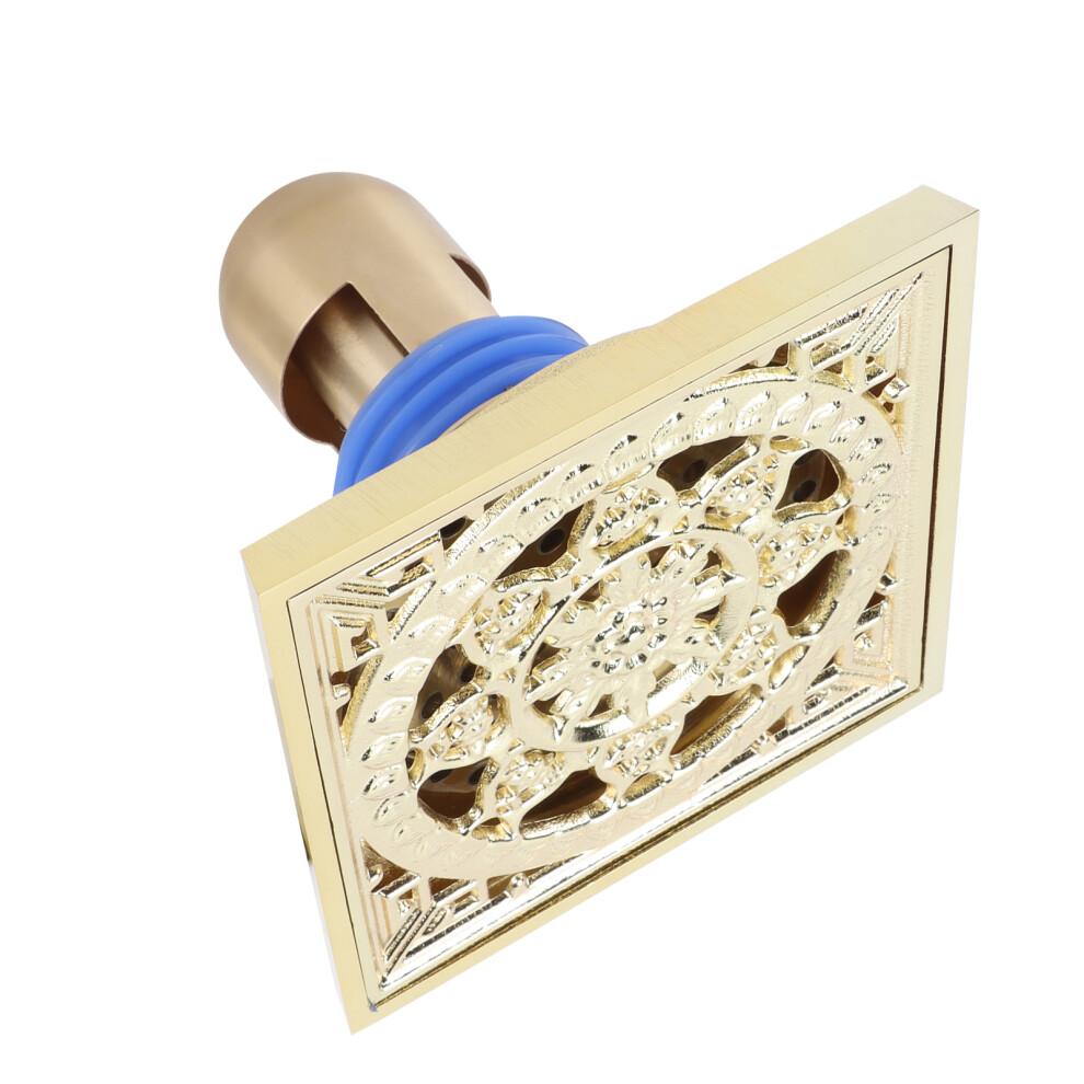 Copper Floor Drain Kit, Gold, 10x10cm, Deep Type for Bathroom & Hotel-image-OPC-PMSM9DK-NEW