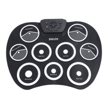 Electronic Drum Practice Pad with 9 Silicone Pads USB Port & Drumsticks