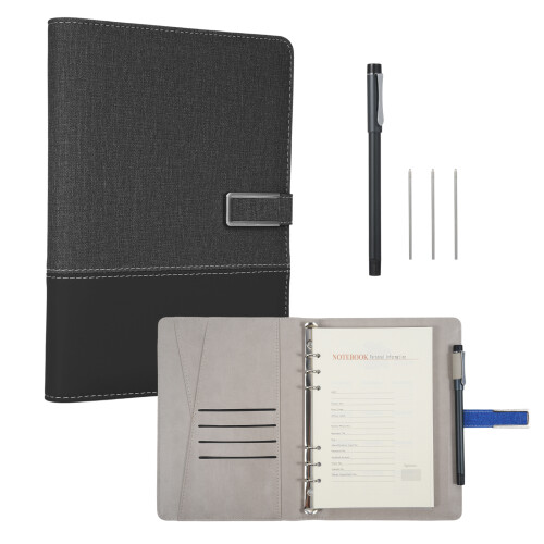 Smart Pen + A5-Notizbuch aus Leder, linierter 2