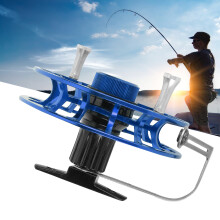 All-Metal Portable Spinning Reeling Wheel, 150m Nylon Line, Blue