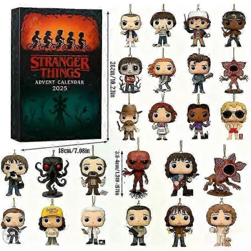 Stranger Things 2025 Advent Calendar Acrylic Ornaments Christmas Countdown Box 1