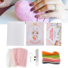 198# Rabbit Needle Felting Kit: DIY Plush Doll Crafting Set