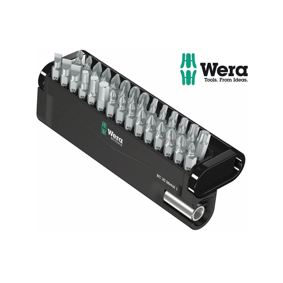 (Default) Wera Tough 30 Pce Ph/Pz/Tx/Hex/Slot Screwdriver Bit Set + Magnetic Holder 057434 8011452205372