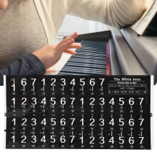Elektronisches Klavier Tastatur-Aufkleber 49/54/61 Tasten Transparenter Musikaufkleber