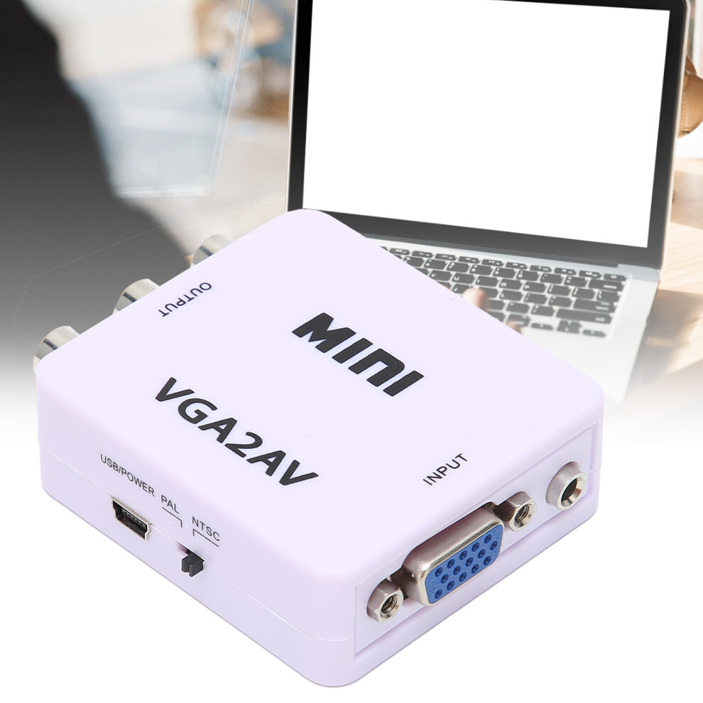 Mini Vga To Av Converter Adapter 165Mhz Hd Video For Tv & Pc 4301358855981