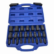 25-teiliges Sechskantschraubenausdreher-Set, hohe