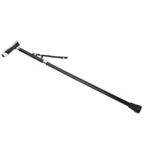 Adjustable Stainless Steel Folding Walking Cane Black & White Handles