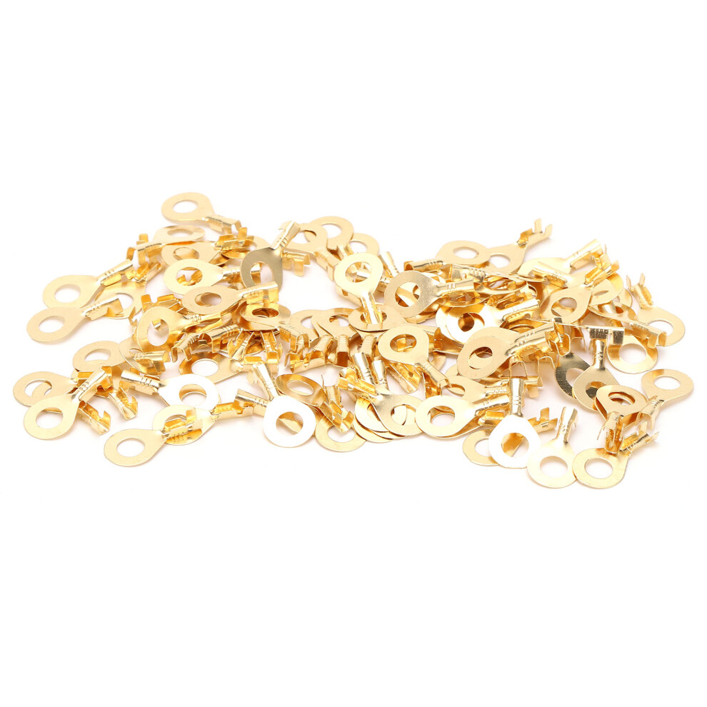 Durable 100Pcs M6 6.2Mm Ring Terminal Connectors For Cable Installation 7901358858127