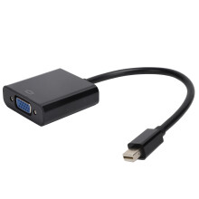 Mini DisplayPort auf VGA Adapter, männlich auf weiblich, Zuverlässiger Signalempfang für PC