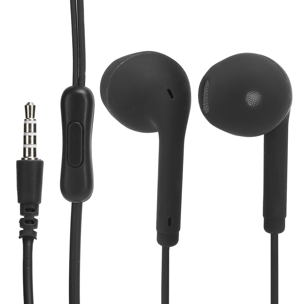 U19 Wired Earphone 3.5Mm Hifi Headphone Wire Control For Mobile Phones Black