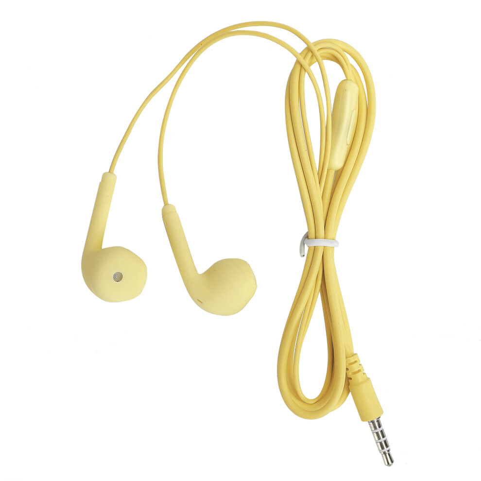 Wireless-Free U19 Wired Earphone 3.5Mm Hifi Audio Headset With Control - Yellow 4951358859696