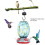 Kolibris Wasser Feeder Bunte Malerei Glas Vogel 13