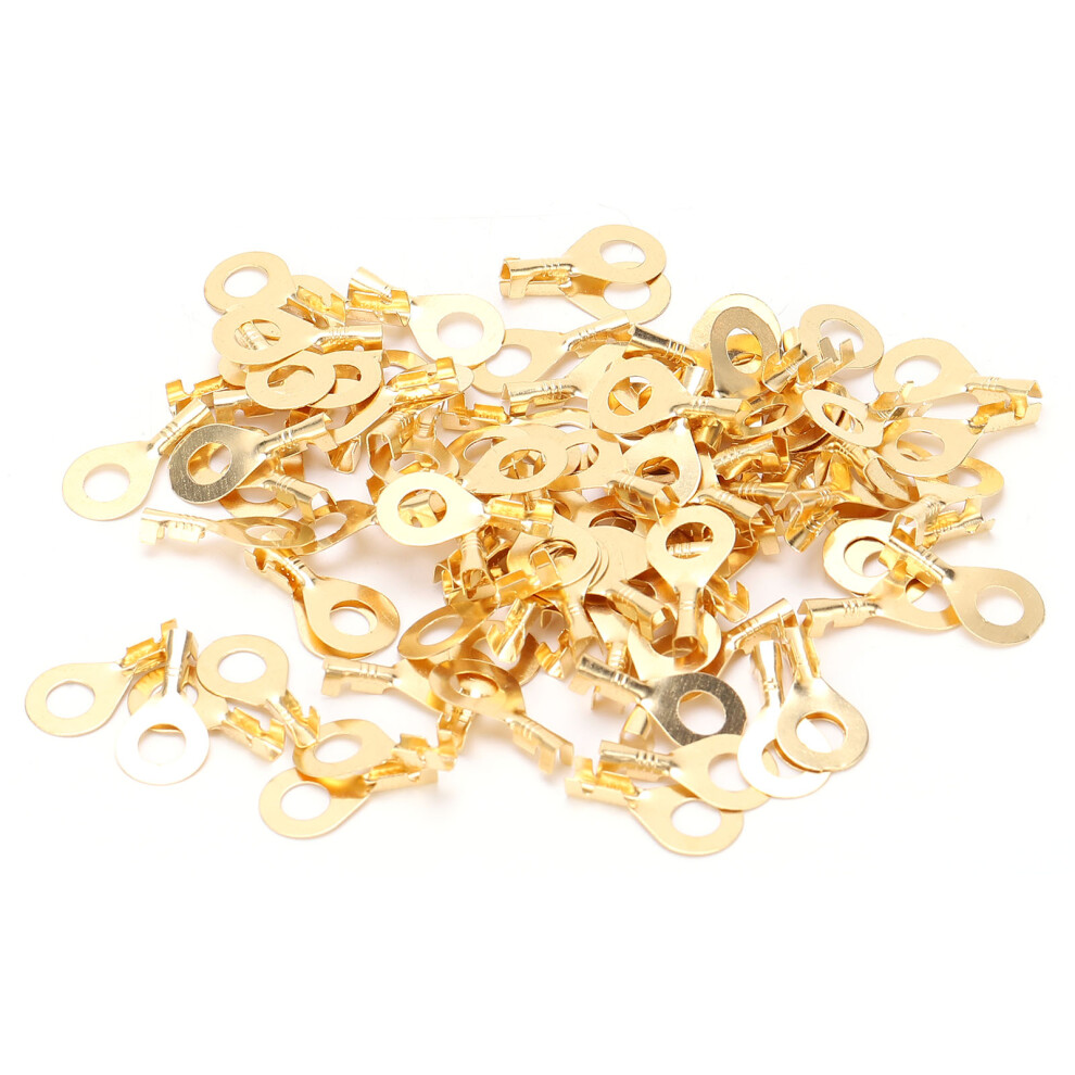 100Pcs M6 Lug Ring Terminal Cold Pressed Cable End 6.2Mm Battery Connector 5081358860862
