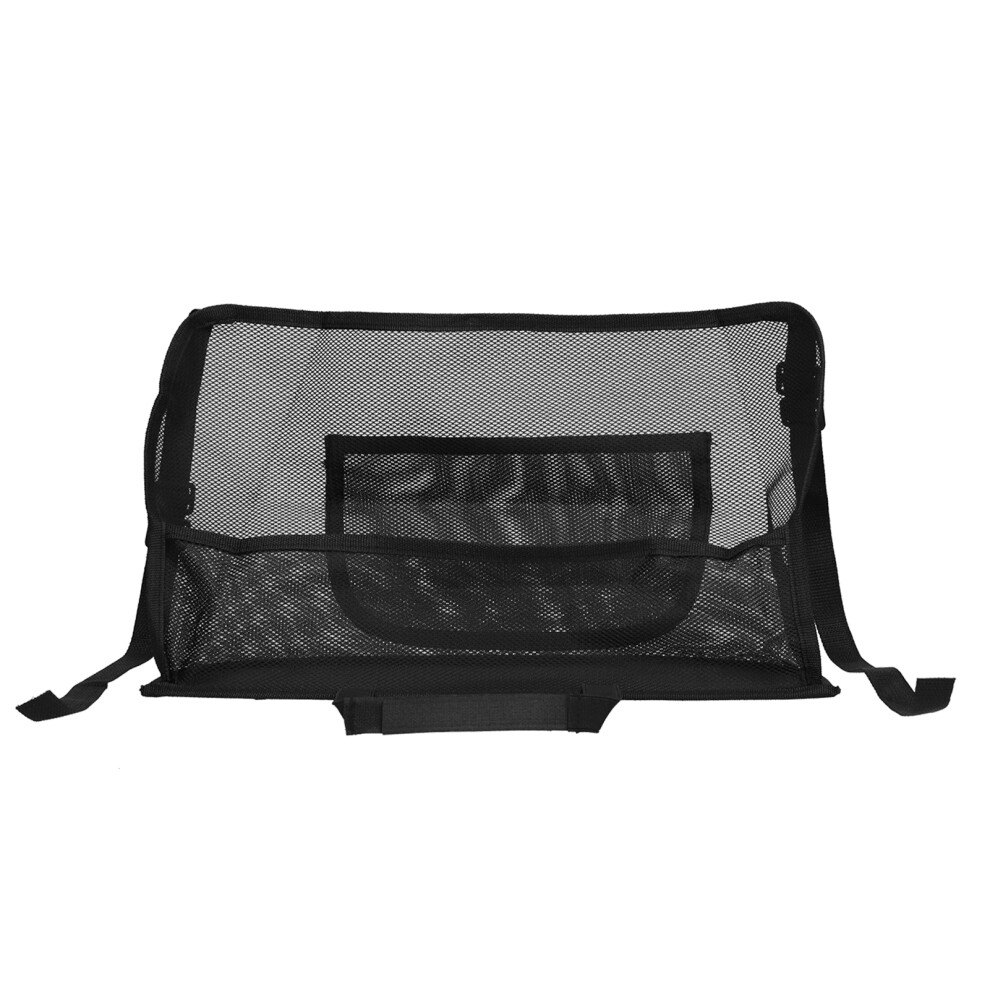 Universal Mesh Pouch For Car Seat Between Seats Handbag Organizer 15.7 In Black 4901358862325