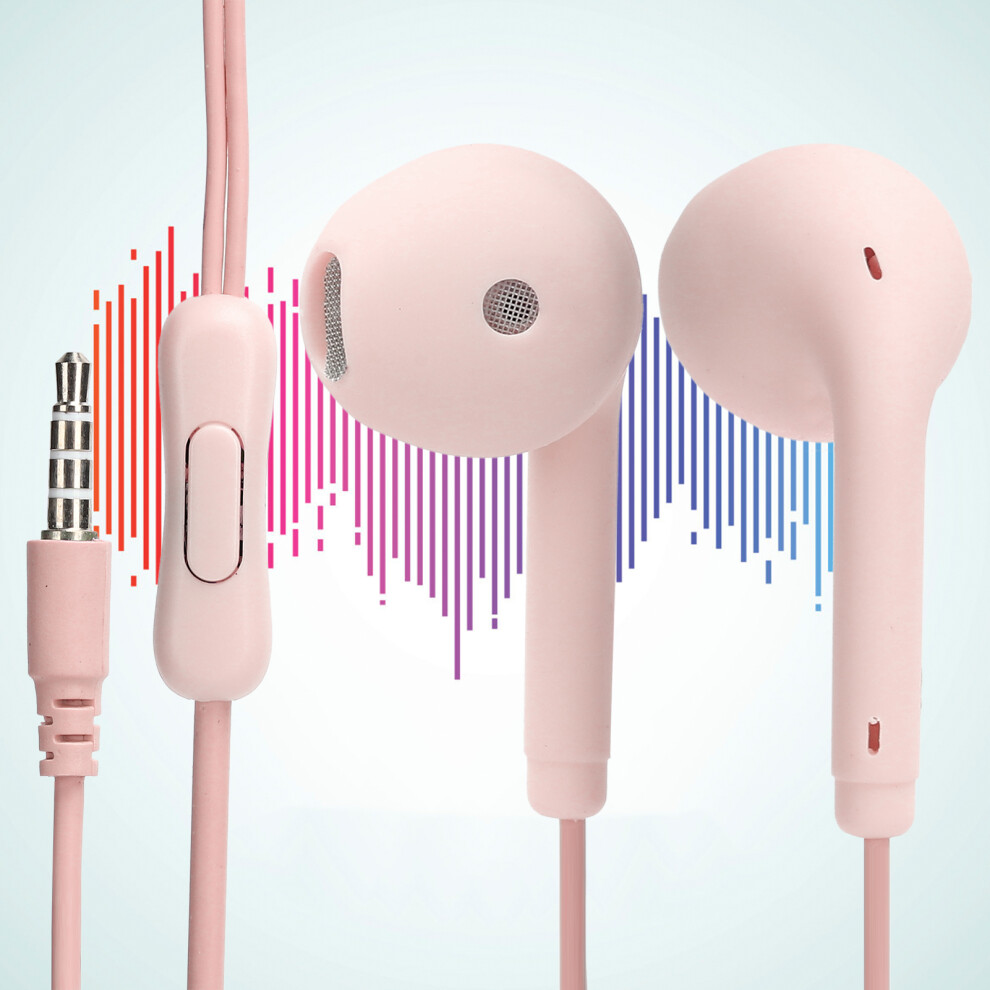 U19 Hifi Music Earphones With 3.5Mm Jack And Wire Control Pink 8761358862635
