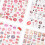 Variety Pack: 12 Sheet Self-Adhesive Lips Pattern Nail Stickers 8