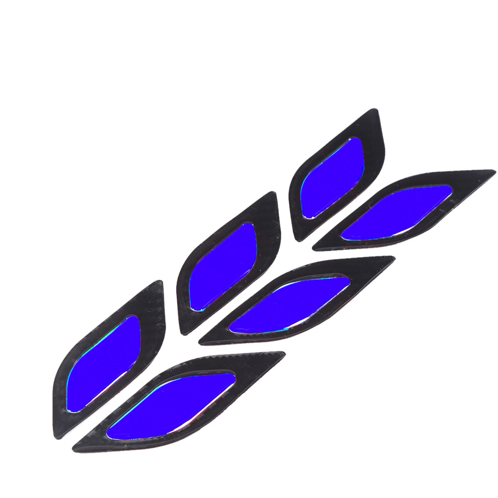 6Pcs Door Reflective Stickers Anti-Scratch Warning Decal For Car Motorcycle Blue 8391358865246