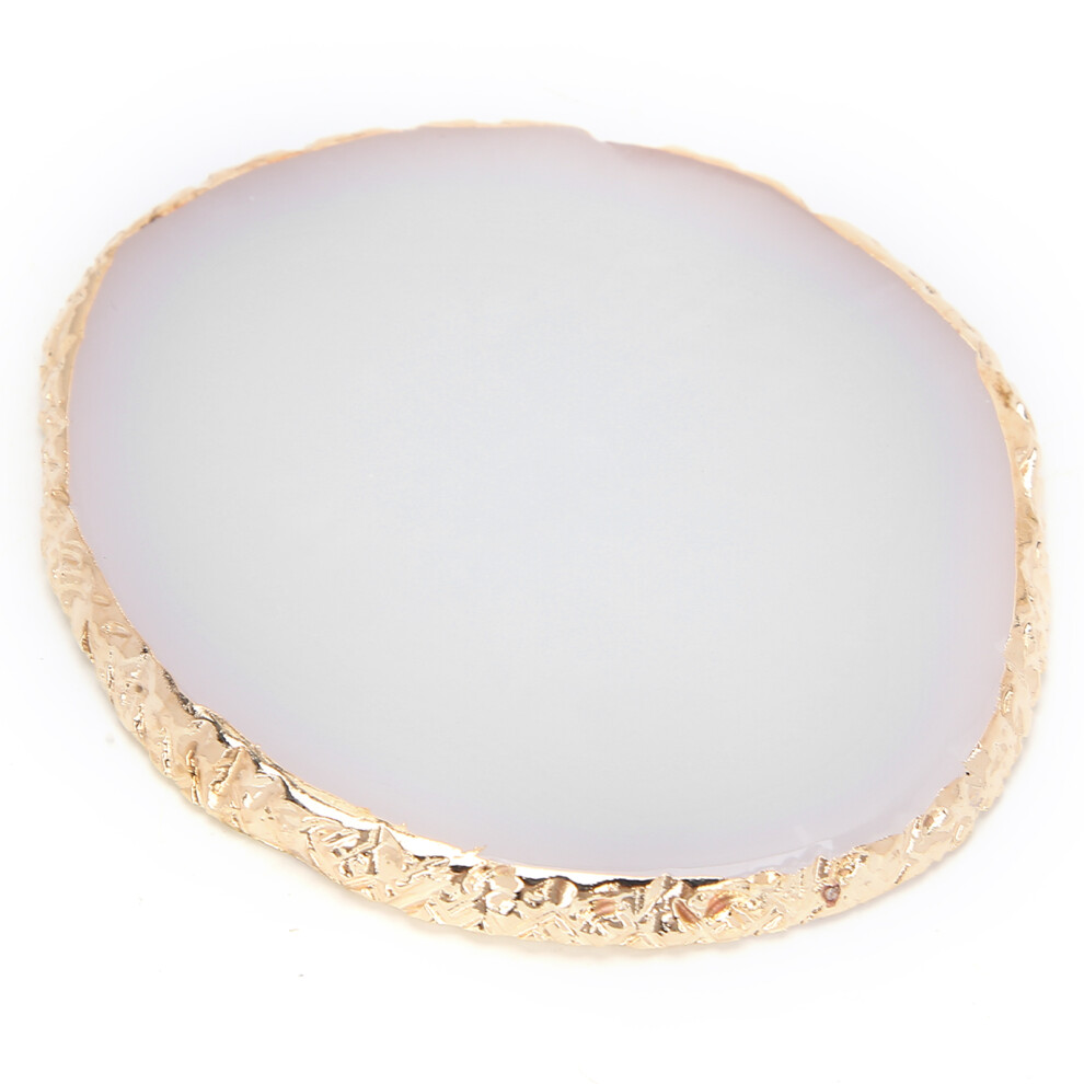 White Resin Nail Art Palette For Manicure And Drawing 9.6X8.4cm