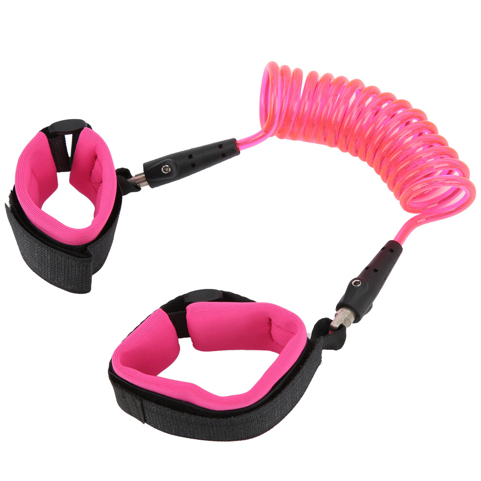 Children Wrist Link Safety Leash 1.5M / 59.1In With Rotating Head For Kids Pink