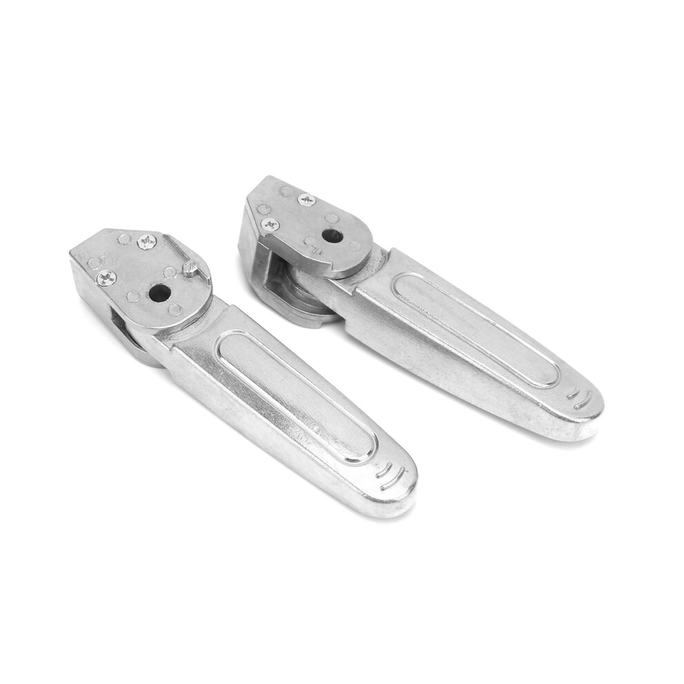2Pcs Aluminum Alloy Motorcycle Foot Pegs Auto Telescopic Universal Silver 8401358866799