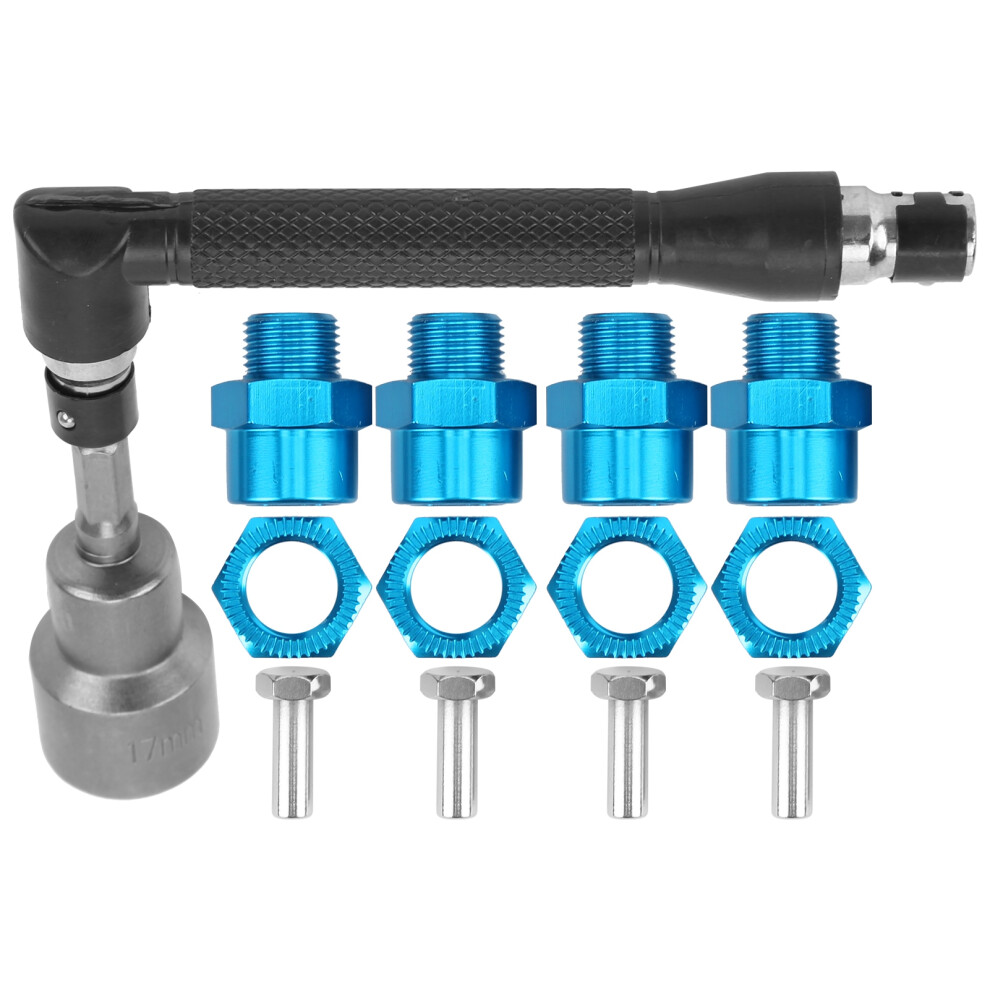 12Mm-17Mm Rc Wheel Hex Hub Adapter Socket Spanner Set Blue 7661358866811