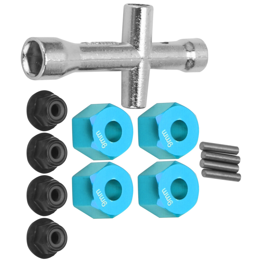 12mm Wheel Hex Hub Adapter Set for 1/10 RC Cars, Blue-image-OPC-PMSMF8V-NEW
