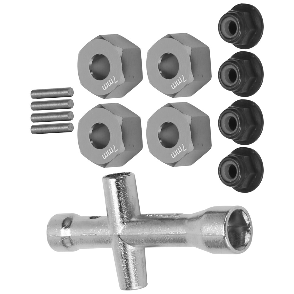 12Mm Rc Wheel Hex Hub Adapter Set For 1/10 Cars, Aluminum Alloy 4921358867182