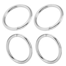 10Pcs 4x40mm Stainless Steel Round Rings for Camping Belt Rigging Outdoor Gear