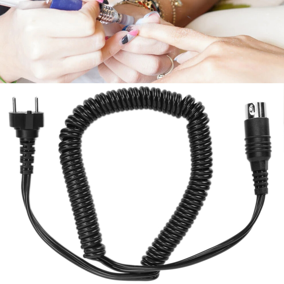 Black Electric Nail Drill Handpiece Power Cord For Manicure Machine