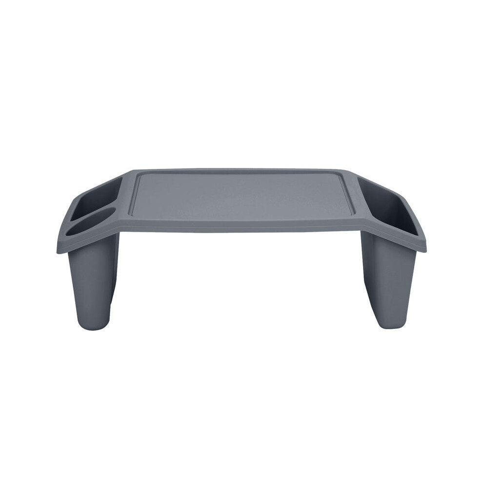 (Grey) Dinner Tray Or Laptop Tray In Black, Grey Or White, Portable Desk Tv Tray Lap Tray For Food Working, Portable Sofa Bed Desk Slots 8011452204863