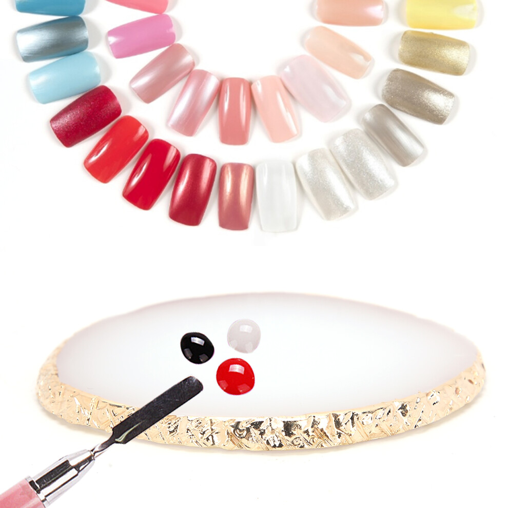 Resin Nail Art Palette 9.6x8.4cm Multi-Use White for Manicure & Photography