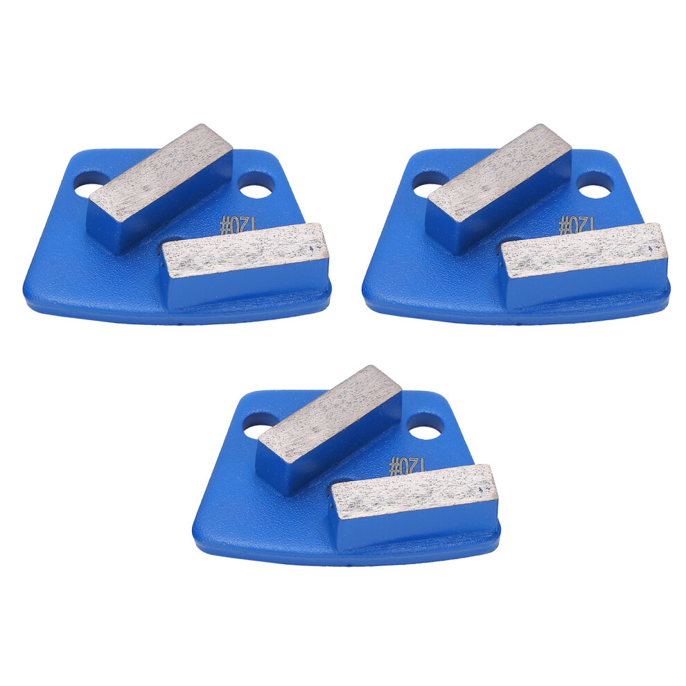 Diamond Floor Grinding Shoes 3Pcs Trapezoid Concrete Cutter Blue 120# 3621358869384