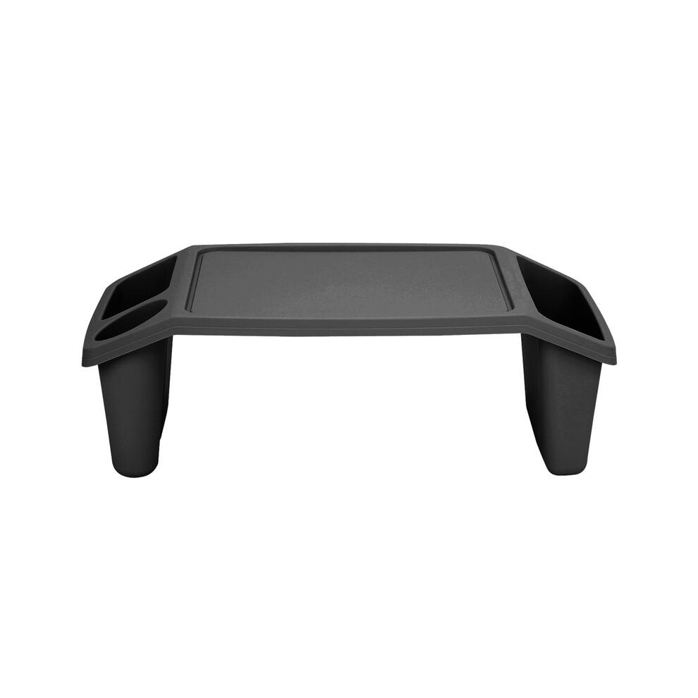 (Black) Dinner Tray Or Laptop Tray In Black, Grey Or White, Portable Desk Tv Tray Lap Tray For Food Working, Portable Sofa Bed Desk Slots 8011452204856