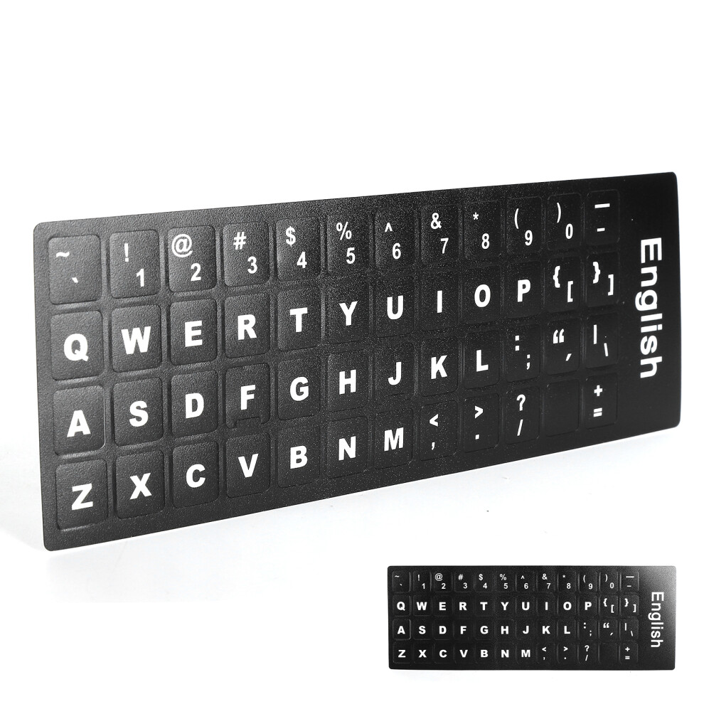 Knock-Resistant English Keyboard Sticker Replacement For Desktop Pc Laptop 5091358870679