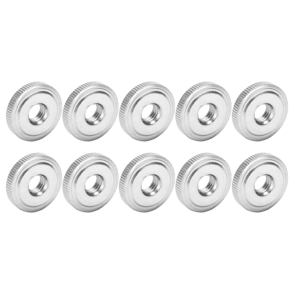 10Pcs M8 Knurled Carbon Steel Nut Hand Twist Fastener Gb807 9391358872205
