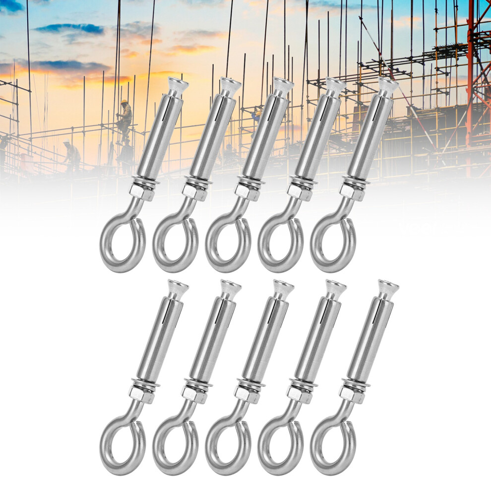 10Pcs M8x60mm Stainless Steel Expansion Screws For Wall & Concrete 5001358872146