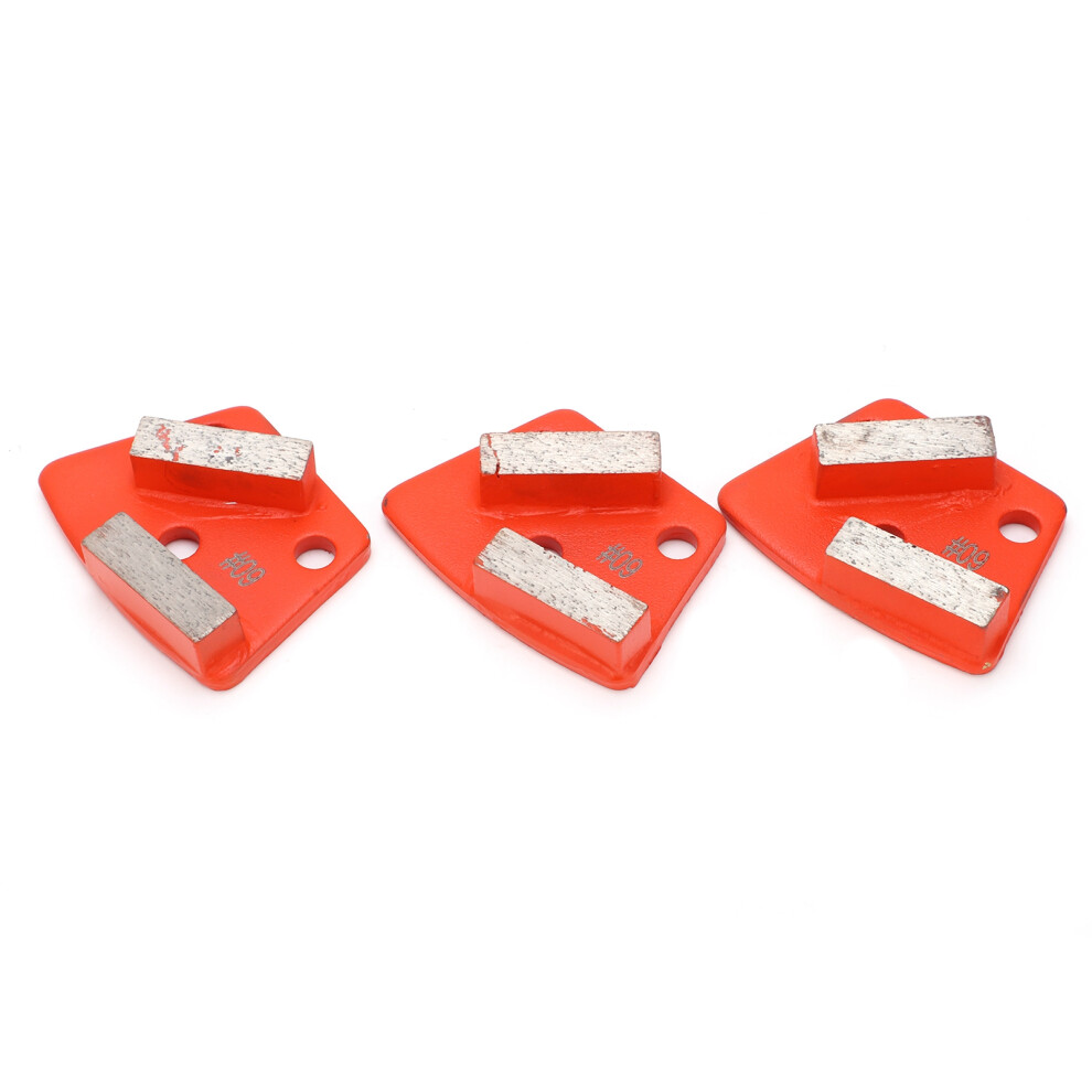Concrete Grinding Set 3Pcs Tangerine 60# Trapezoid Shoes With Long Teeth 8141358874171