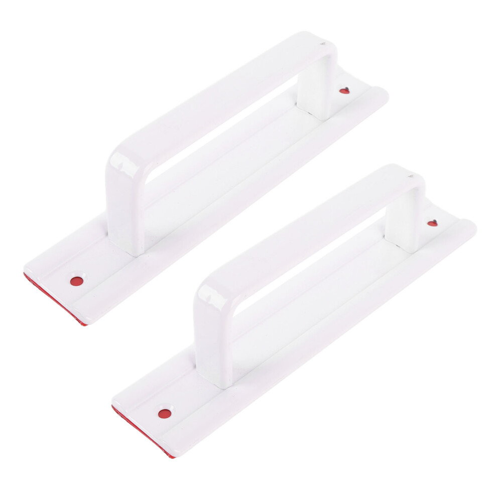 Aluminum Alloy White Barn Door Handles 2Pcs For Glass Sliding Doors 8401358874046