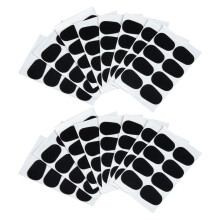 Black Rubber Saxophone Mouthpiece Cushions Oval Anti Slip Pads