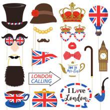 20 Uk Flag Photo Booth Requisiten Für Partydekorationen