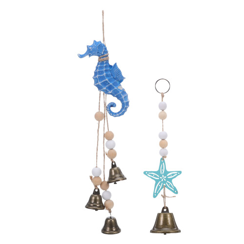 2Stk Beach Wind Chime: Seestern Mit Metallrohr