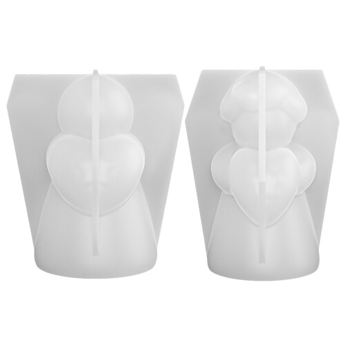2Stk Engel Form: Handgemachte Silikonform Für , , Wachs, Diy